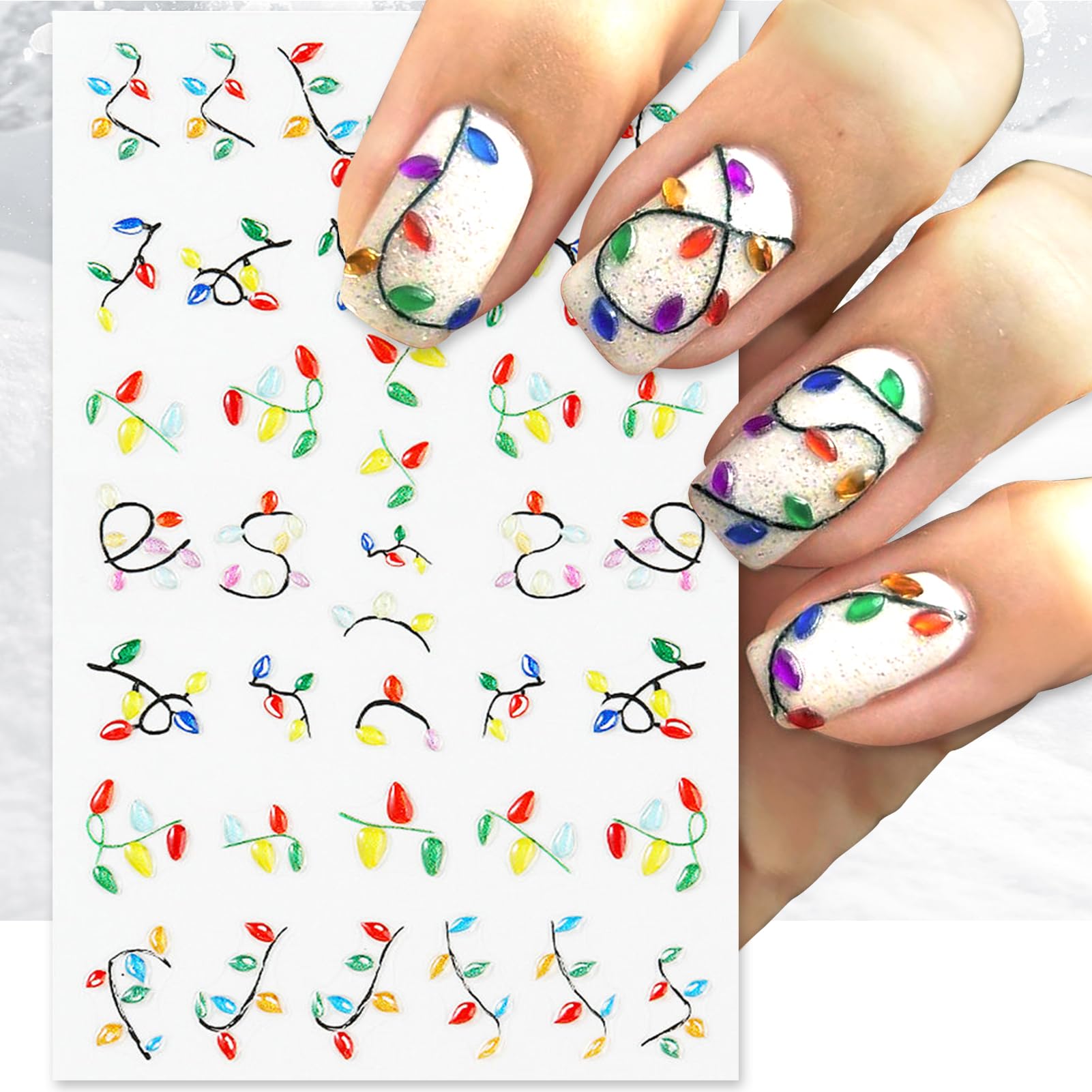 IDDFEVE 5D embossed nail stickers add depth and shine to DIY manicures.