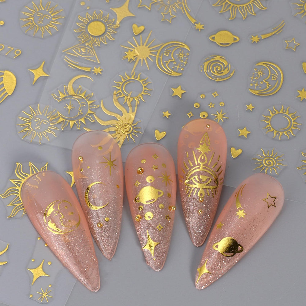 IDDFEVE celestial nail designs suit natural and artificial nails alike