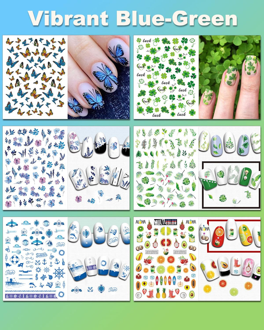 IDDFEVE Christmas nail stickers festive designs for holidays