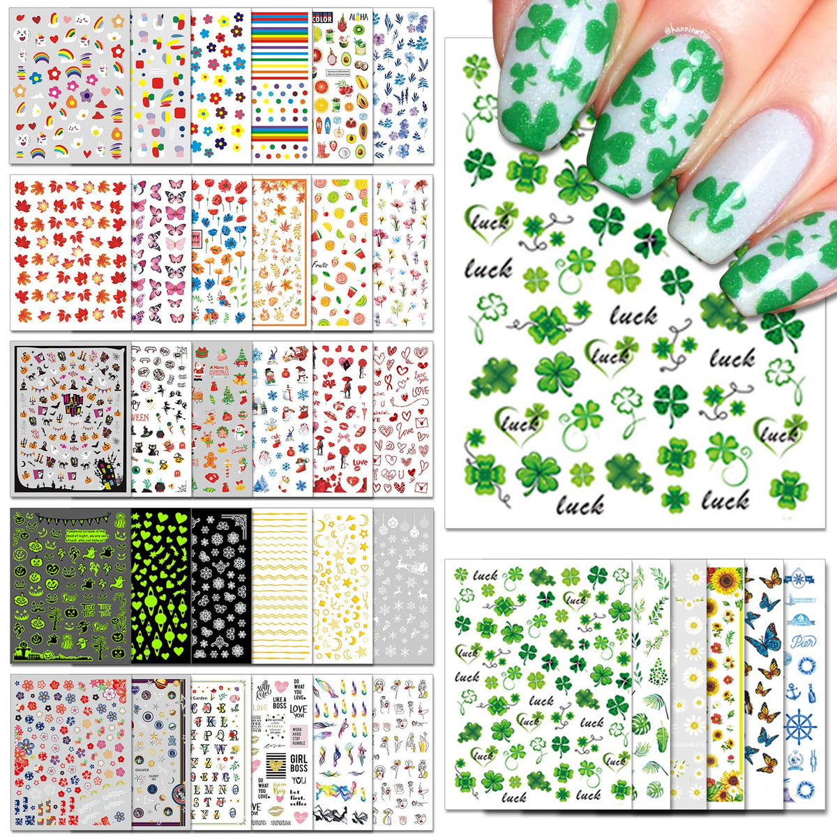 IDDFEVE flowers nail stickers for vibrant, salon-ready nails