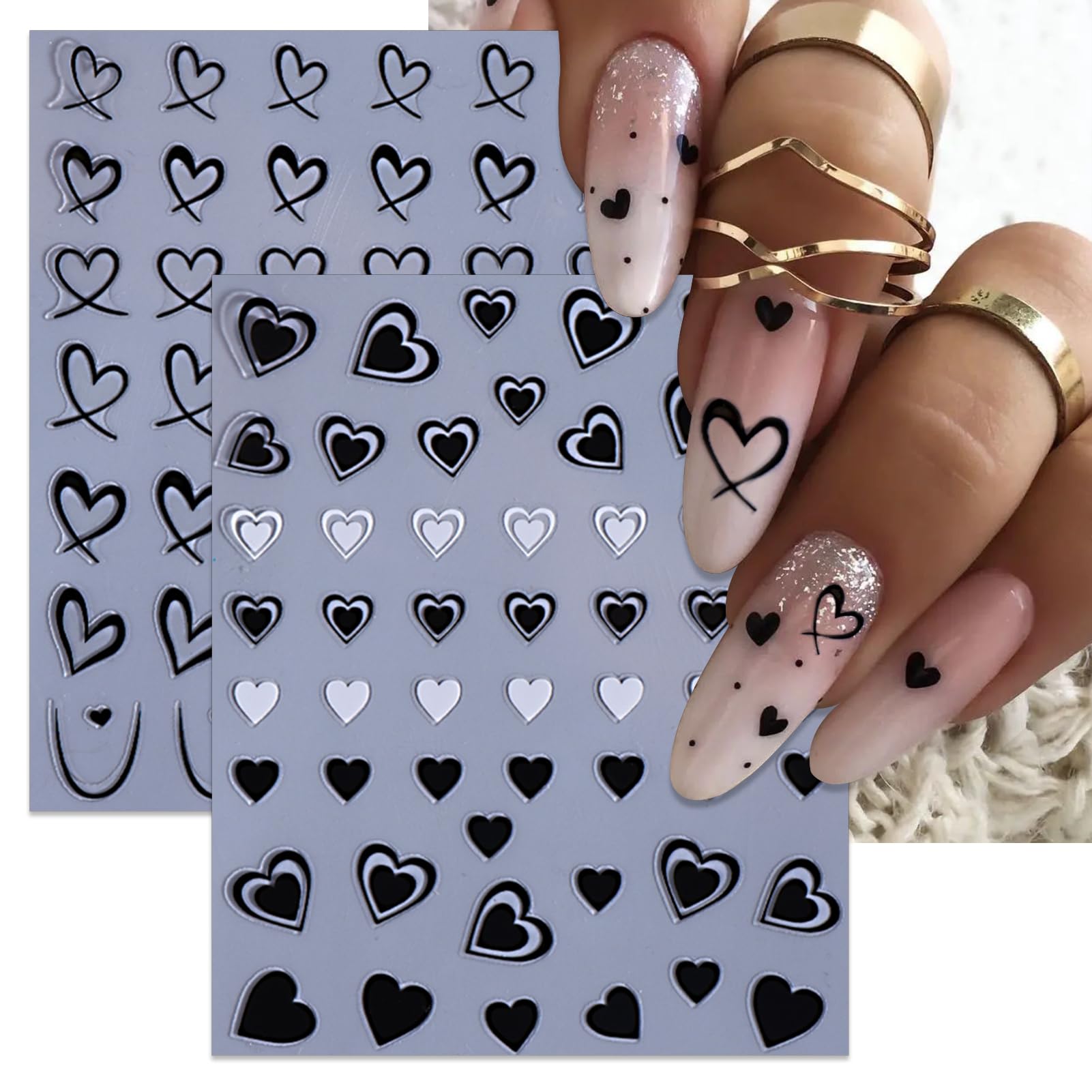 IDDFEVE nail art with French wavy line accents for stylish contrast