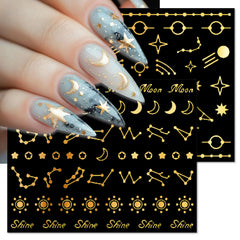 IDDFEVE gold finish nail art stickers ideal for salon use