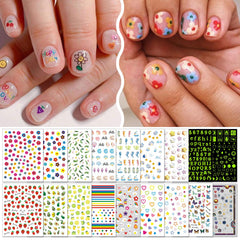 IDDFEVE kids nail stickers with a variety of patterns for at-home DIY nail art.