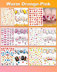 IDDFEVE luminous stars nail stickers for night-out shine