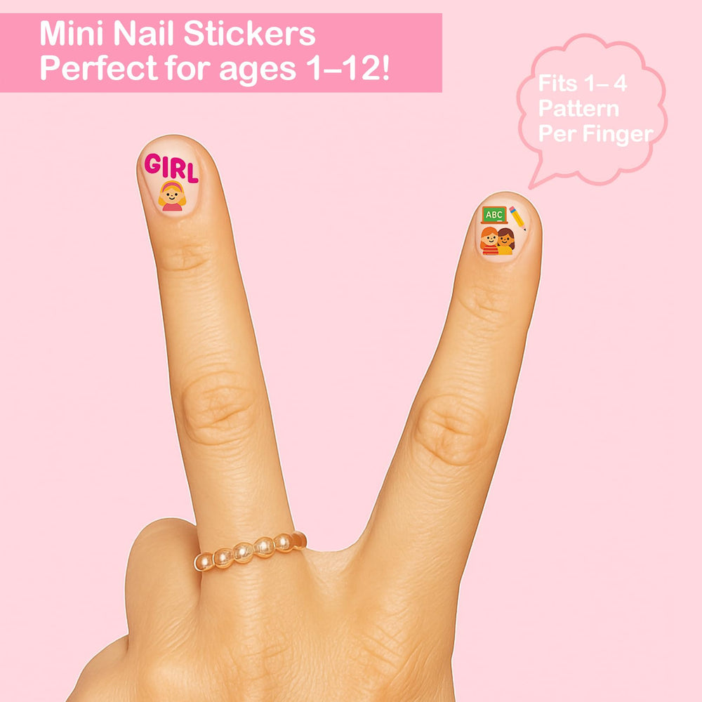 IDDFEVE mini nail stickers for kids Easter eggs and rainbow designs for playful spring decor.