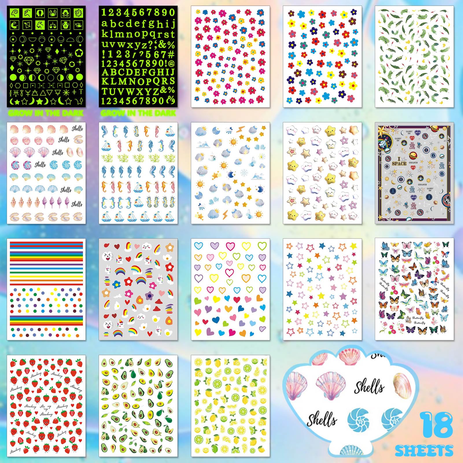 IDDFEVE nail art at home stickers suitable for fingernails and toenails.