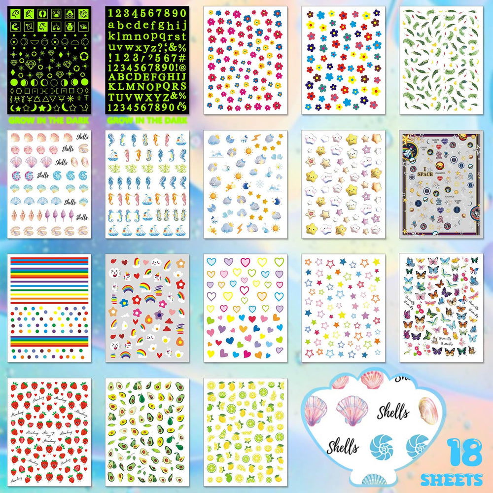 IDDFEVE nail art at home stickers suitable for fingernails and toenails.