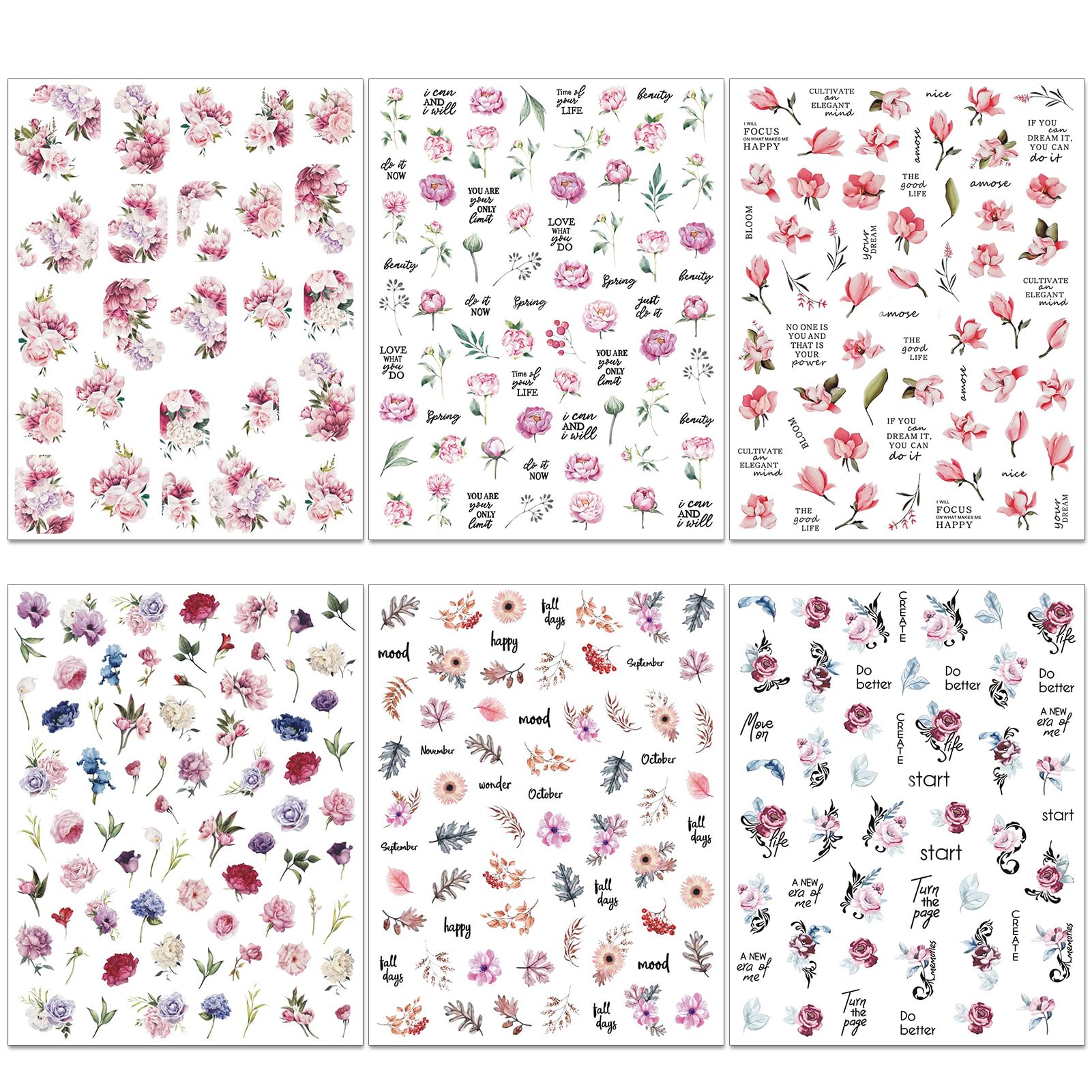 IDDFEVE nail art stickers for natural or artificial nails with floral flair