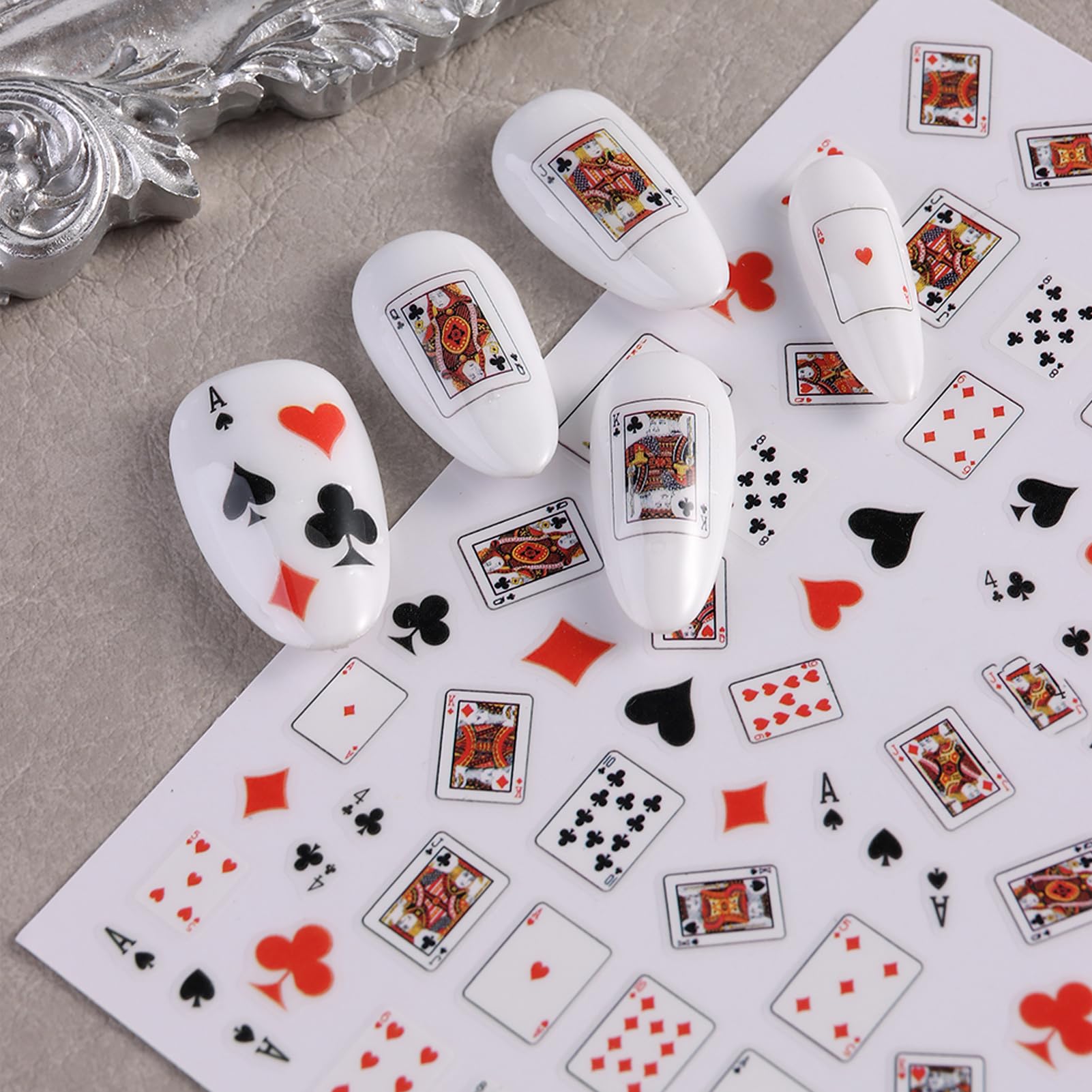 IDDFEVE poker nail stickers dice design for playful nail art
