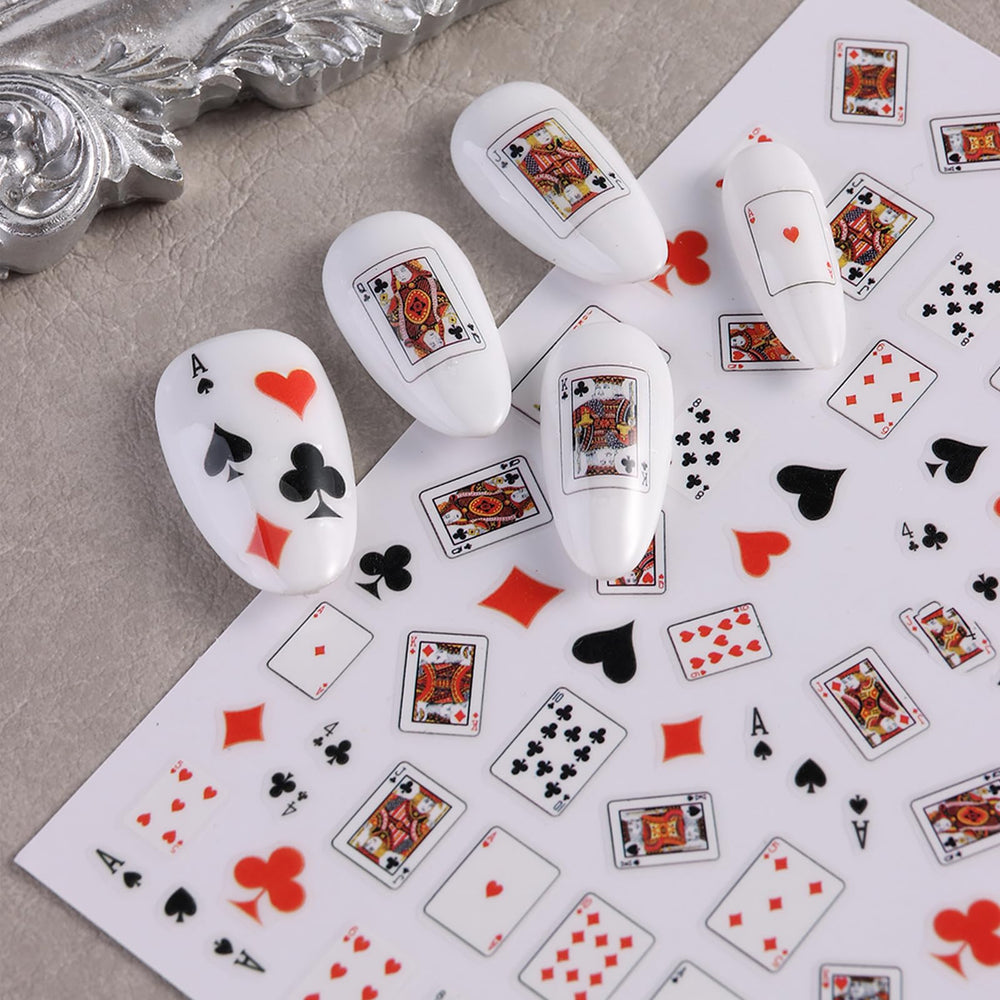 IDDFEVE poker nail stickers dice design for playful nail art