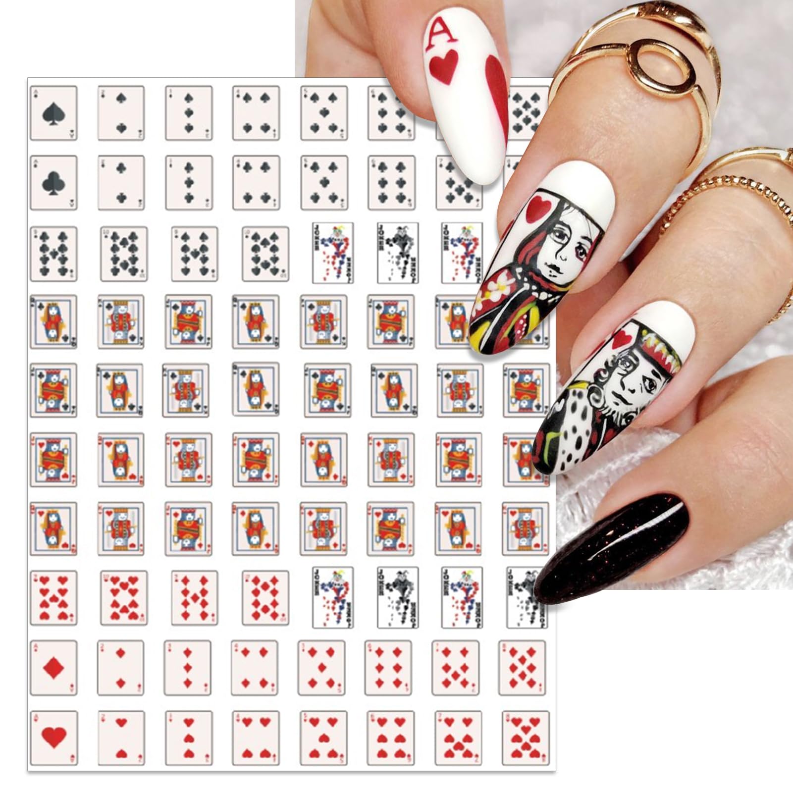 IDDFEVE poker nail stickers slot machine motif for Vegas vibes