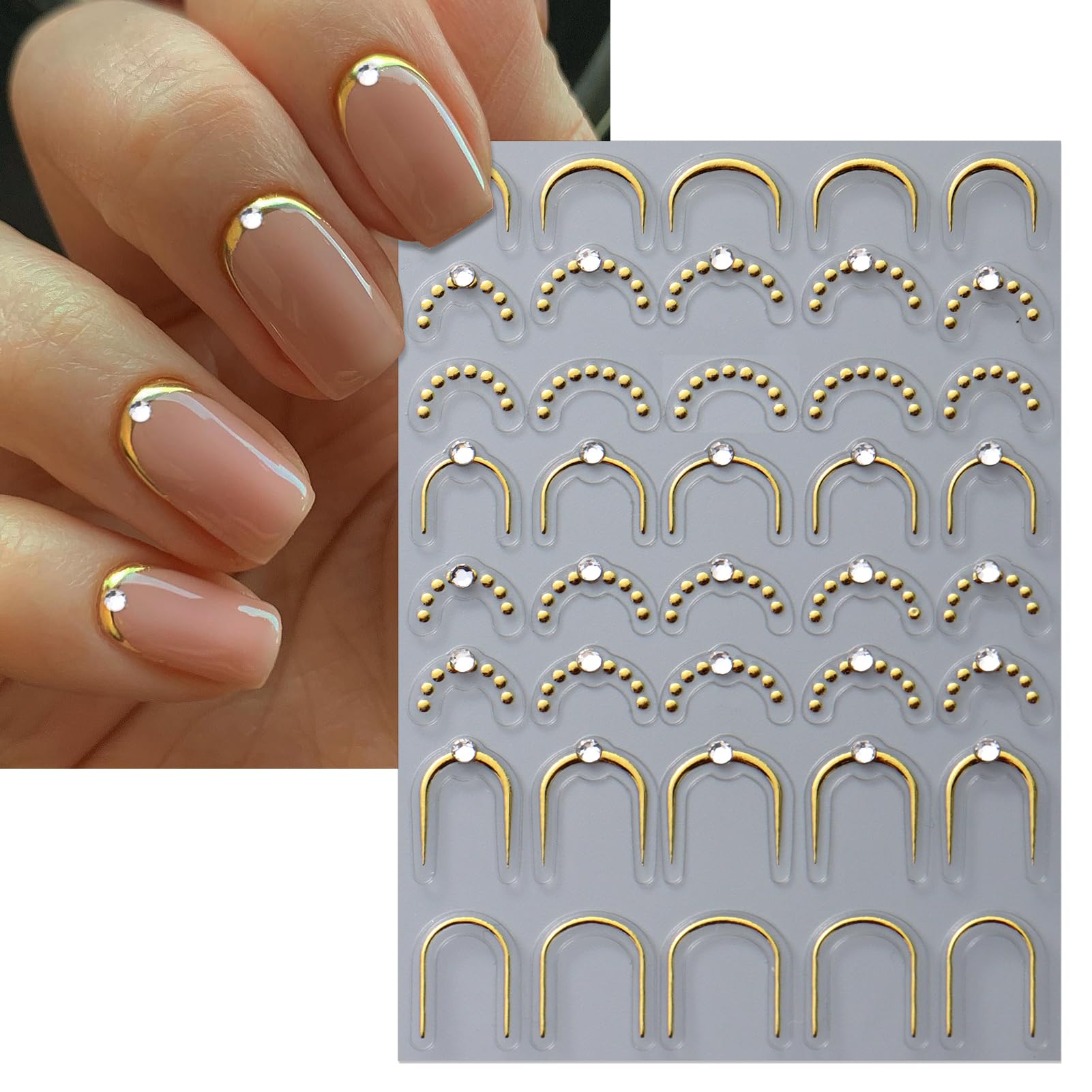 IDDFEVE self-adhesive decals close-up on nails for easy DIY manicure