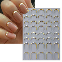 IDDFEVE self-adhesive decals close-up on nails for easy DIY manicure
