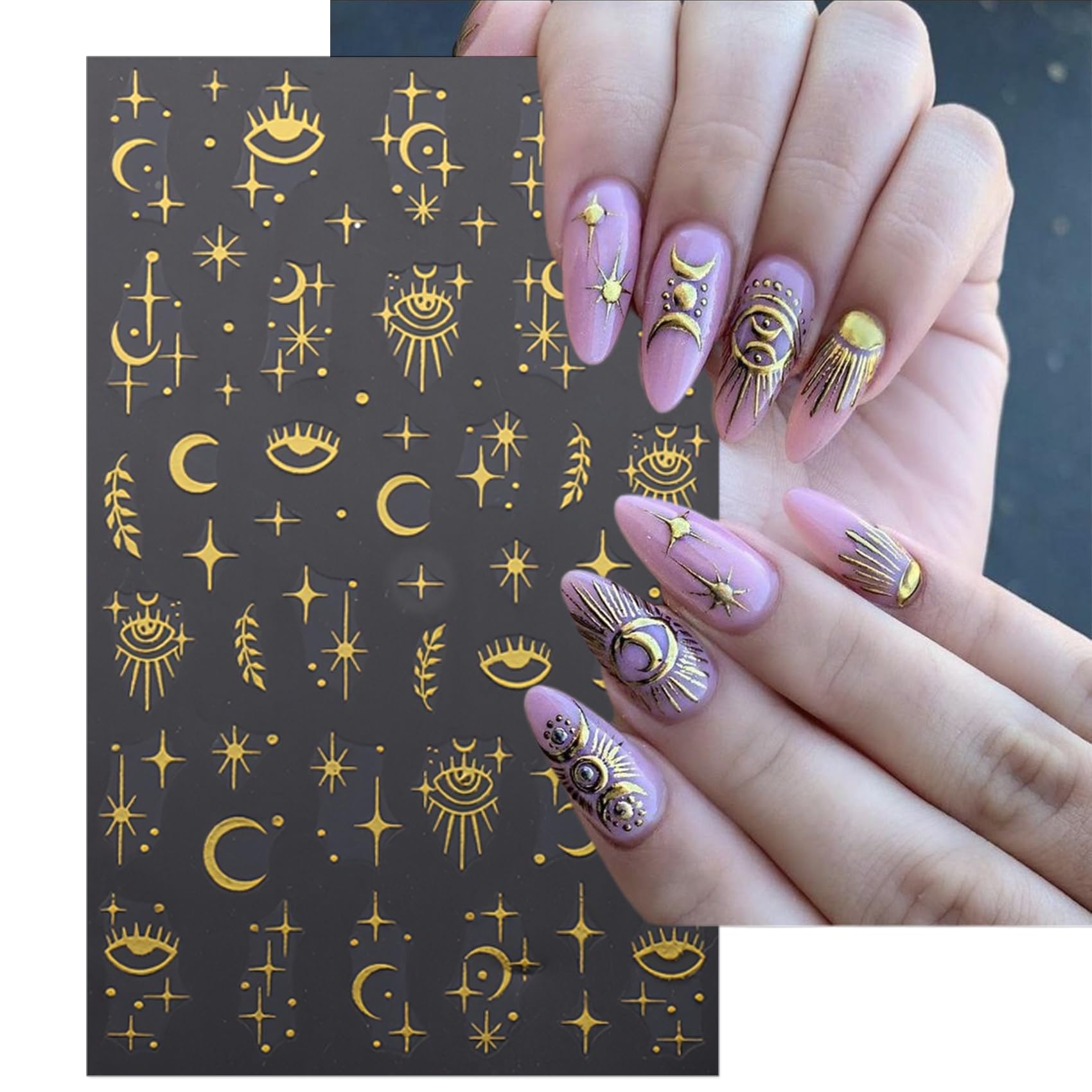 IDDFEVE star accents enhance DIY nails with a sparkling finishing touch