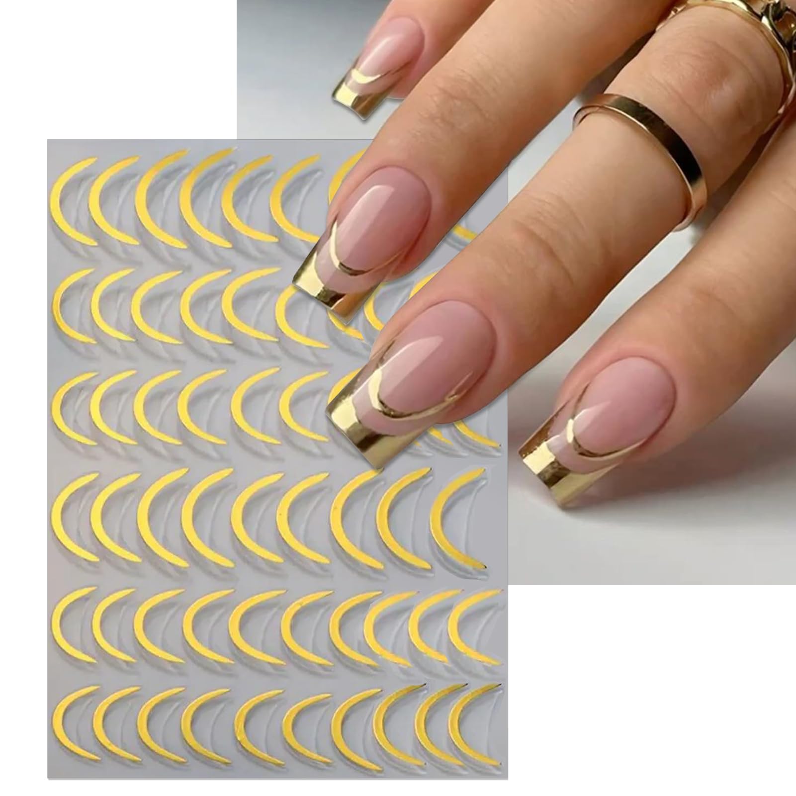 IDDFEVE tweezers placing decals to create precise French tips