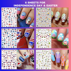 IDDFEVE Valentines nail stickers hearts for quick romantic nail art
