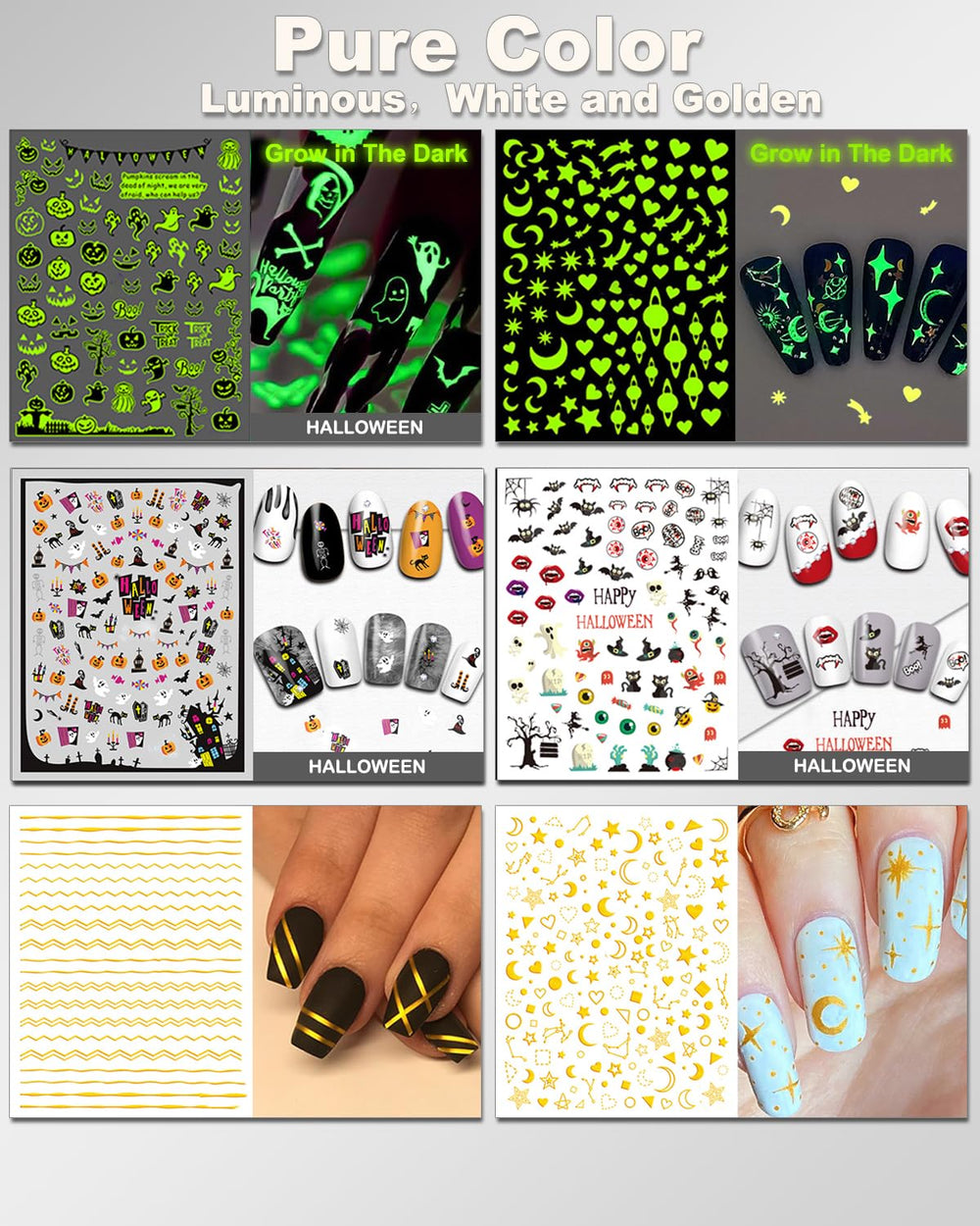 IDDFEVE varied color patterns nail stickers versatile DIY decor