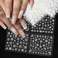 IDDFEVE winter snowflake nail stickers for a festive manicure with holiday glow