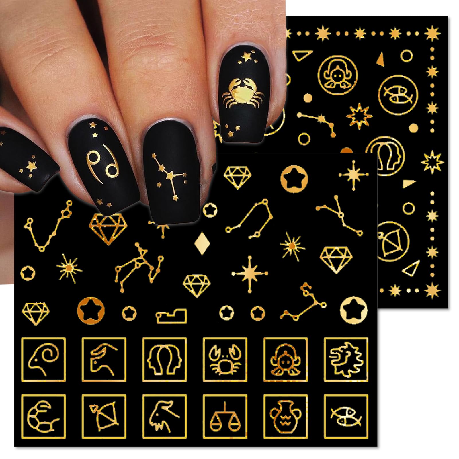 IDDFEVE zodiac signs decals with universe theme adding cosmic glow