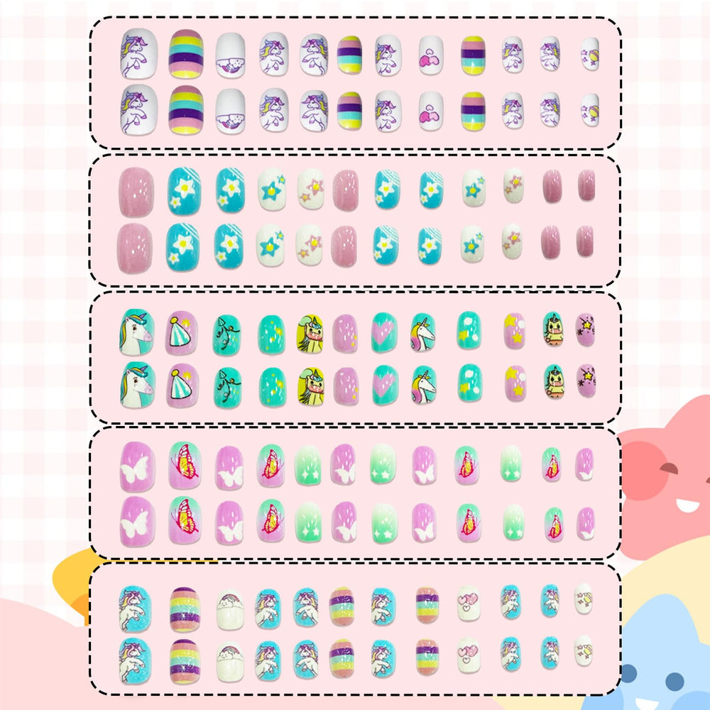 Ideal Swan 240-pcs kids nails pack — variety for everyday mini looks.