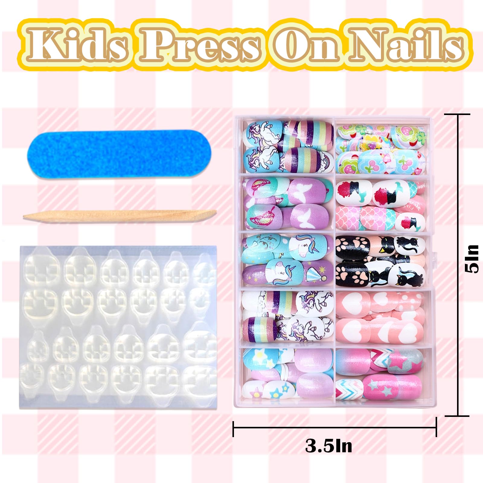 Ideal Swan gift-ready kids nails — great for birthdays or holidays.