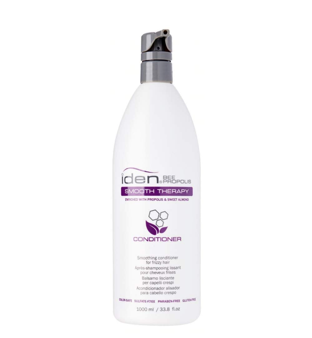 IDEN Bee Propolis Smooth Therapy Conditioner bottle delivers frizz control and luxurious shine