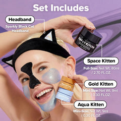 I DEW CARE Astro Gold Kitten mask application for supple, youthful-looking skin