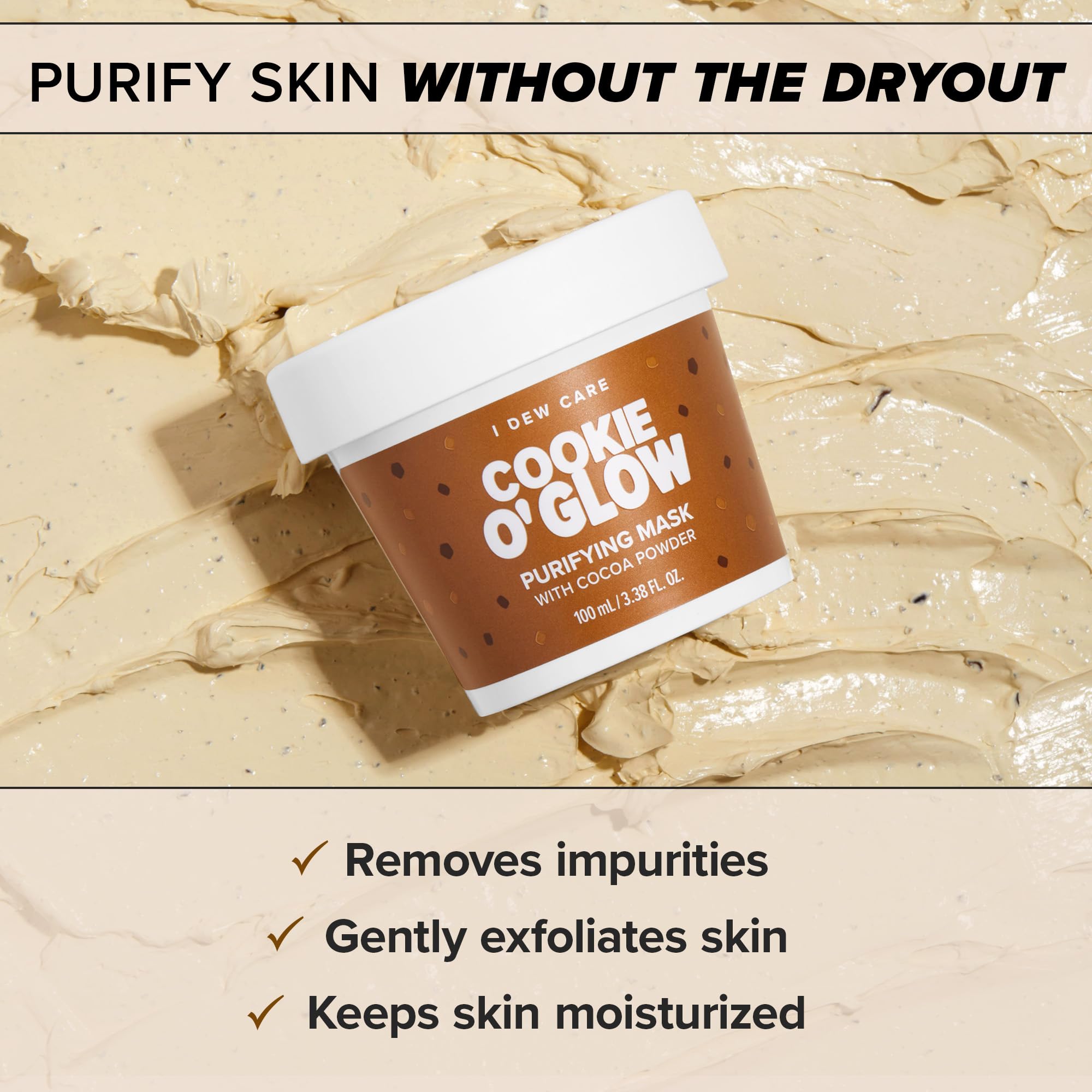 Glacier water base provides cooling, hydrating sensation during use.