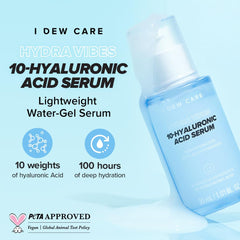 I DEW CARE Hydra Vibes pump shows efficient, fast-absorbing hydration.