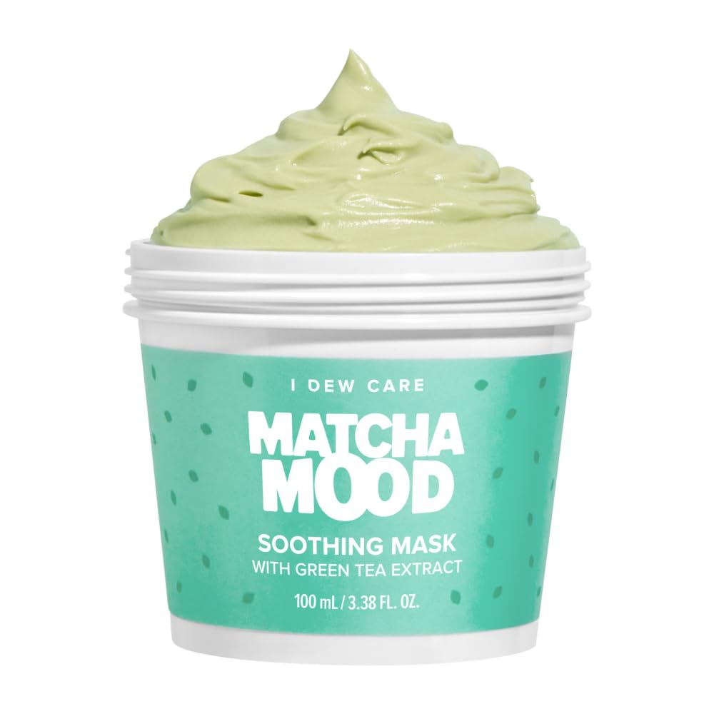 I DEW CARE Matcha Mood bottle pour shows refreshing green tea formula calming the skin