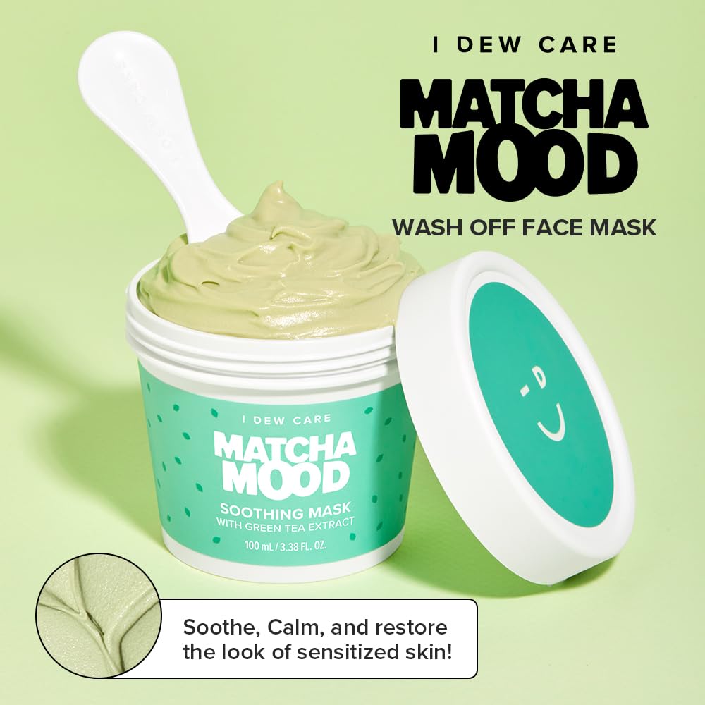 I DEW CARE Matcha Mood jar close-up reveals creamy texture ideal for pampering