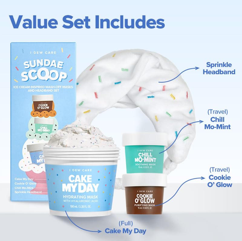 I DEW CARE Sundae Scoop Chill Mo Mint mask helps refine pores with gentle exfoliation