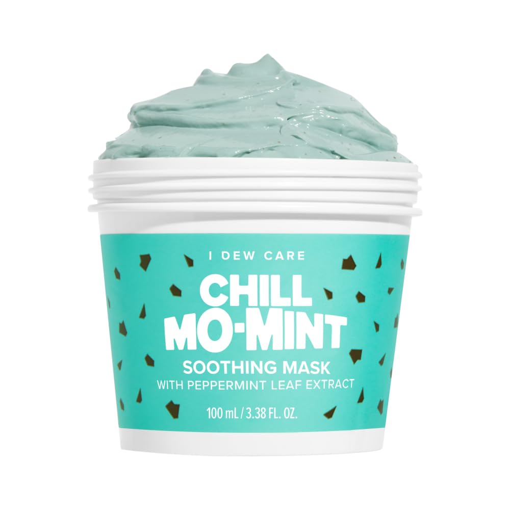I DEW CARE Chill Mo Mint mask jar delivering a cooling, soothing facial refresh.