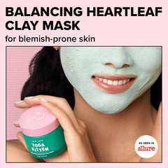 I DEW CARE Yogi Kitten clay mask application showing gentle spa-like ritual.