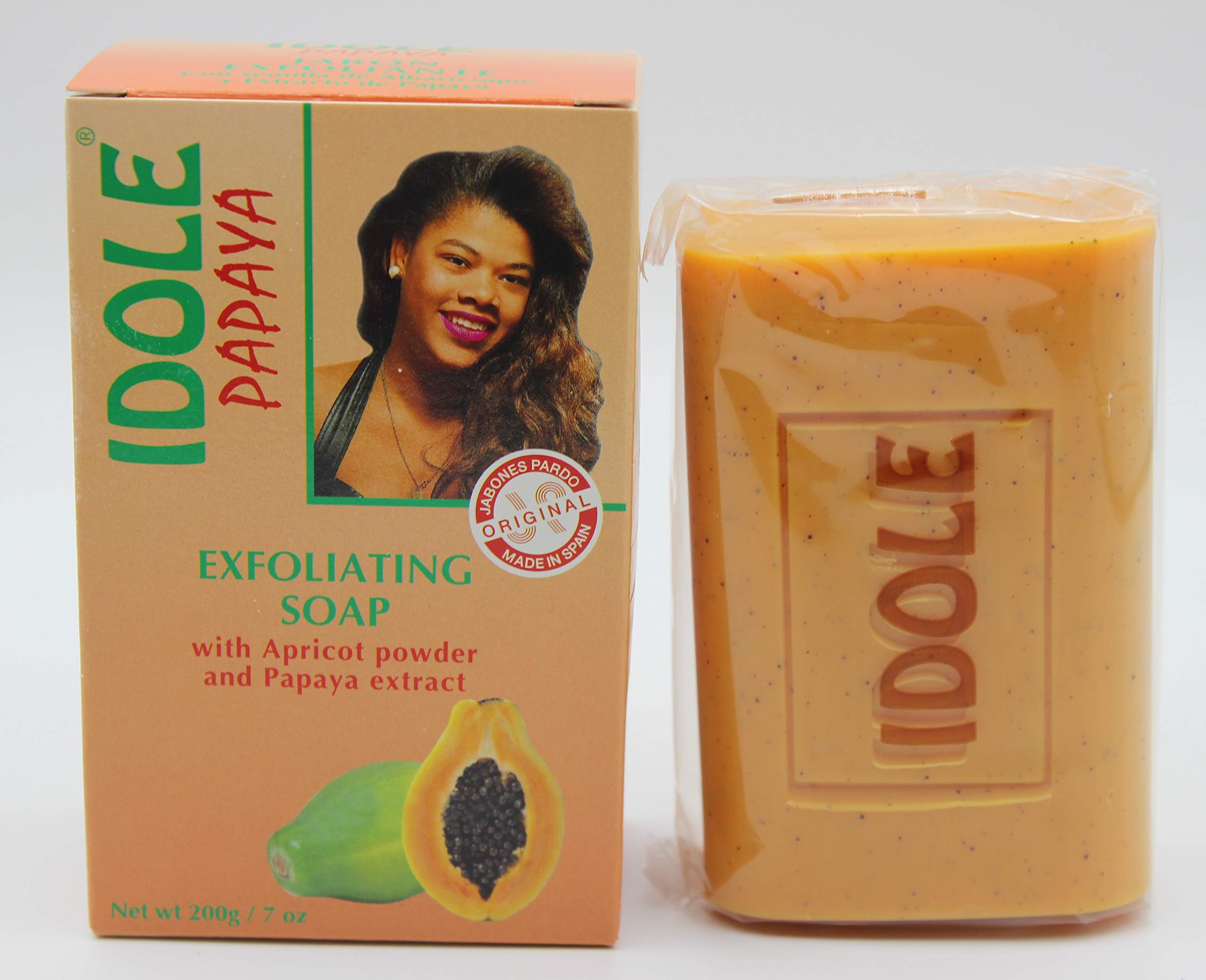 Idole Papaya Exfoliant Soap Pack 3 — triple-pack for easy daily self-care.