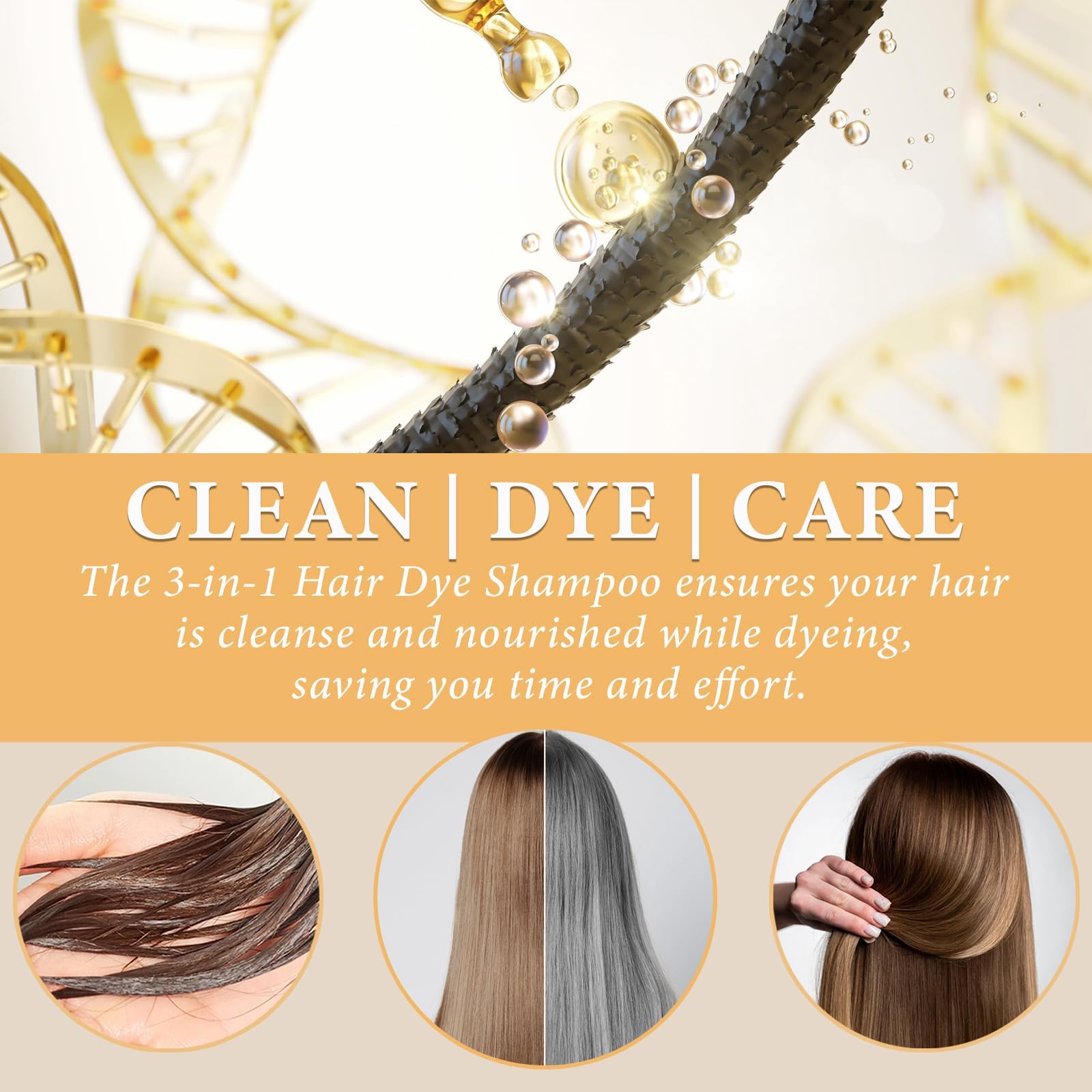 iemokoda 3-in-1 hair care shampoo cleanses and colors