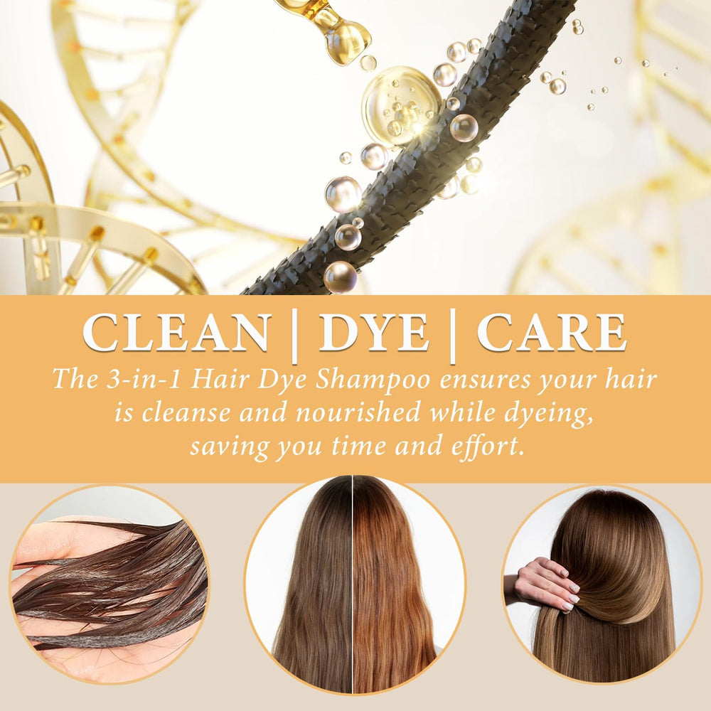 iemokoda Blonde Brown Shampoo color deposit creates golden brown tones