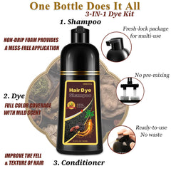 iemokoda Burgundy Hair Dye Shampoo label with shade information