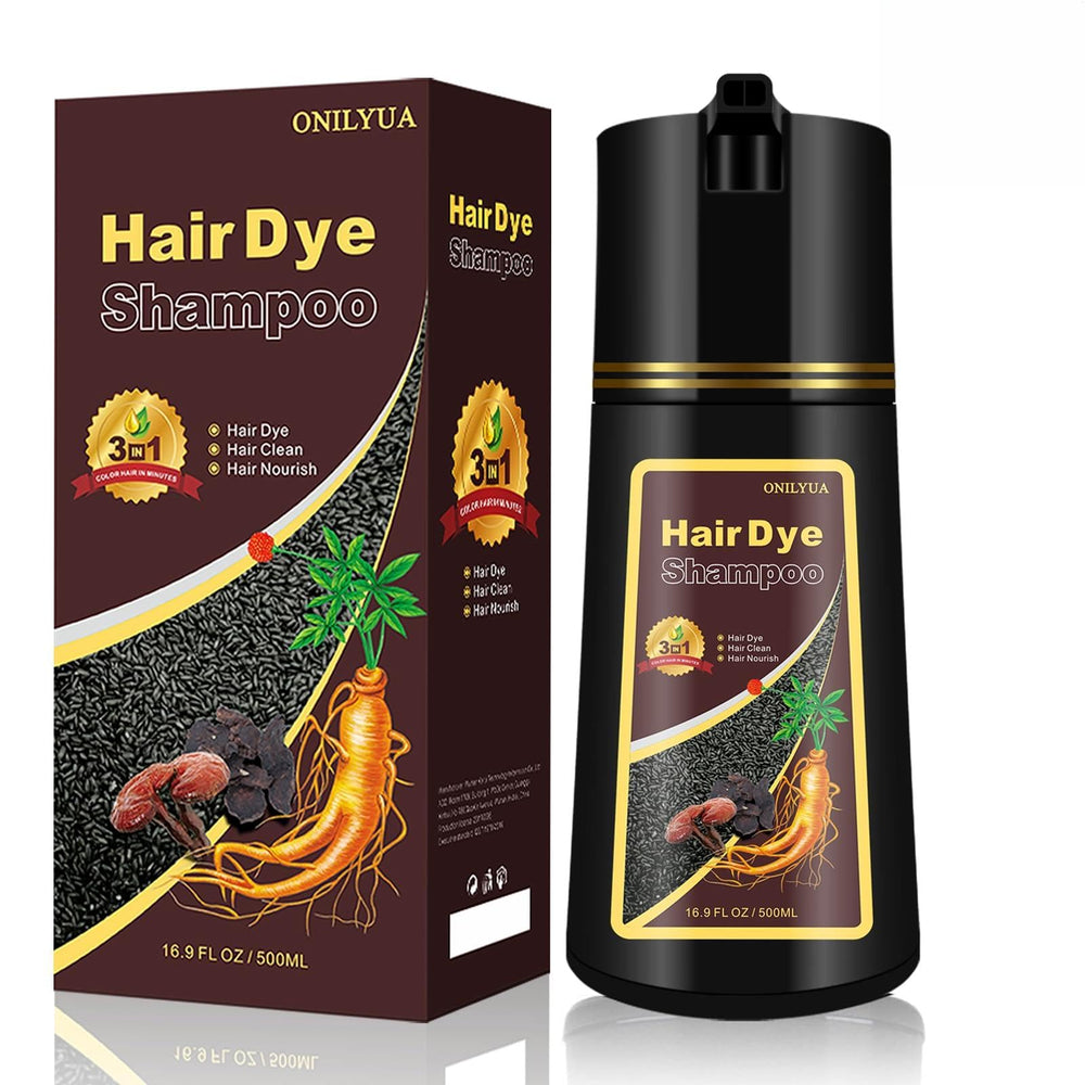 iemokoda Cherry Brown Hair Dye Shampoo bottle demonstrates easy at-home color application
