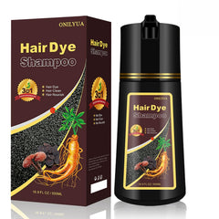 iemokoda Cherry Brown Hair Dye Shampoo bottle demonstrates easy at-home color application