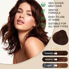 iemokoda Coffee Hair Dye Shampoo foam application enables quick, mess-free color.