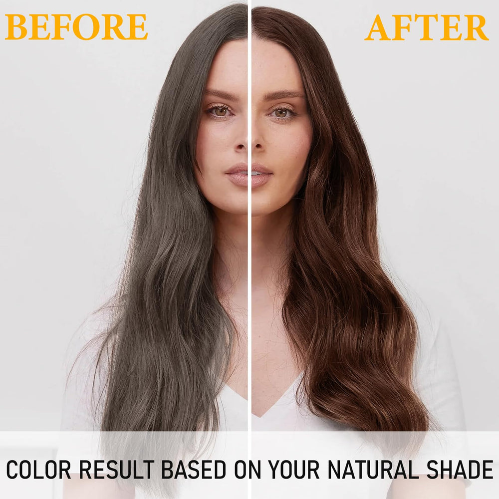 iemokoda Coffee Hair Dye Shampoo roots touch-up blends gray naturally.