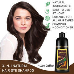 iemokoda Dark Coffee Hair Dye Shampoo simplifies application on dry hair, no bowls or brushes needed.