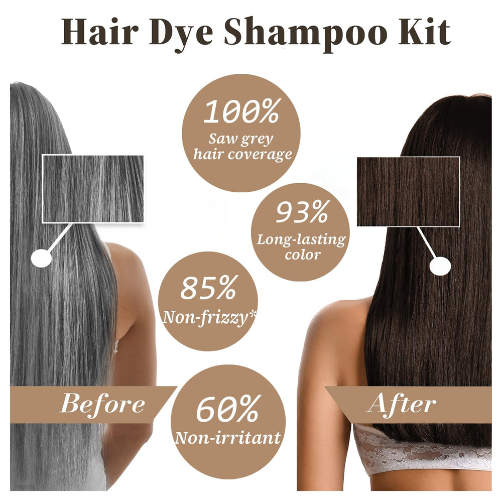 iemokoda Dark Coffee Hair Dye Shampoo creates rich bubbles for even coverage.