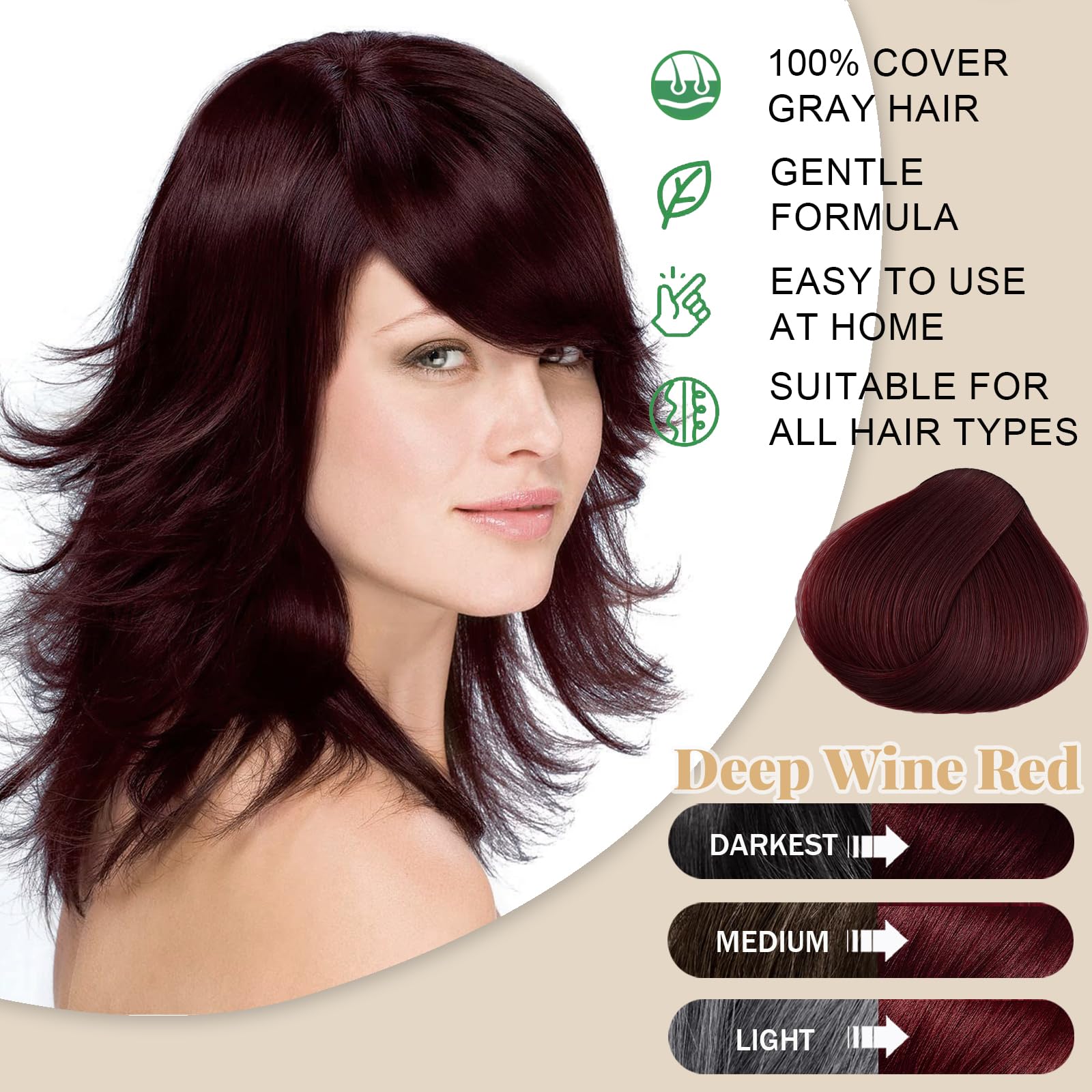 iemokoda Deep Burgundy application on dry hair shows mess-free process
