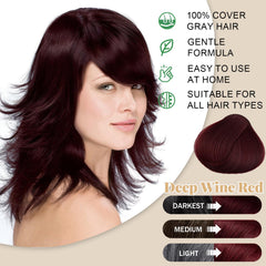 iemokoda Deep Burgundy application on dry hair shows mess-free process