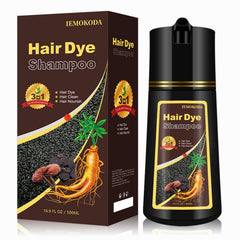 iemokoda Deep Burgundy Hair Dye Shampoo bottle pour for quick at-home color