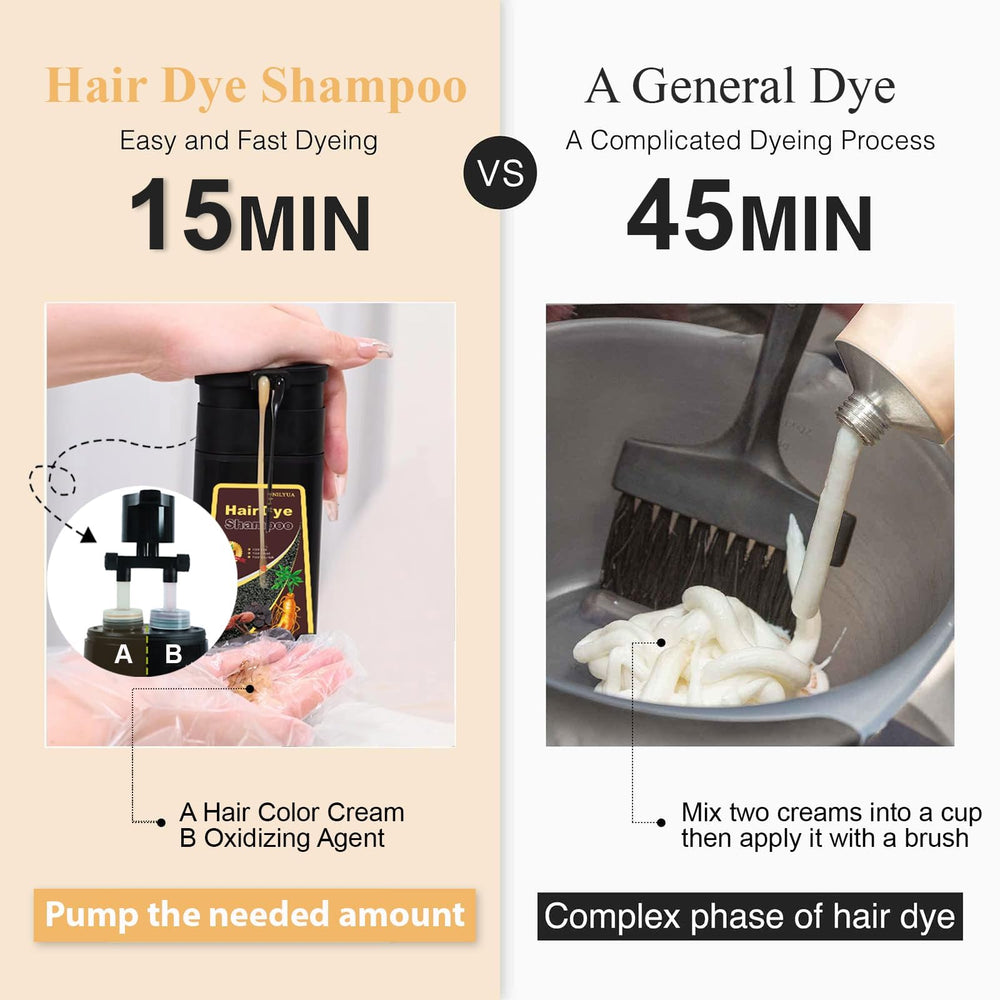iemokoda hair dye shampoo bottle 16oz showing generous 3-in-1 color and care