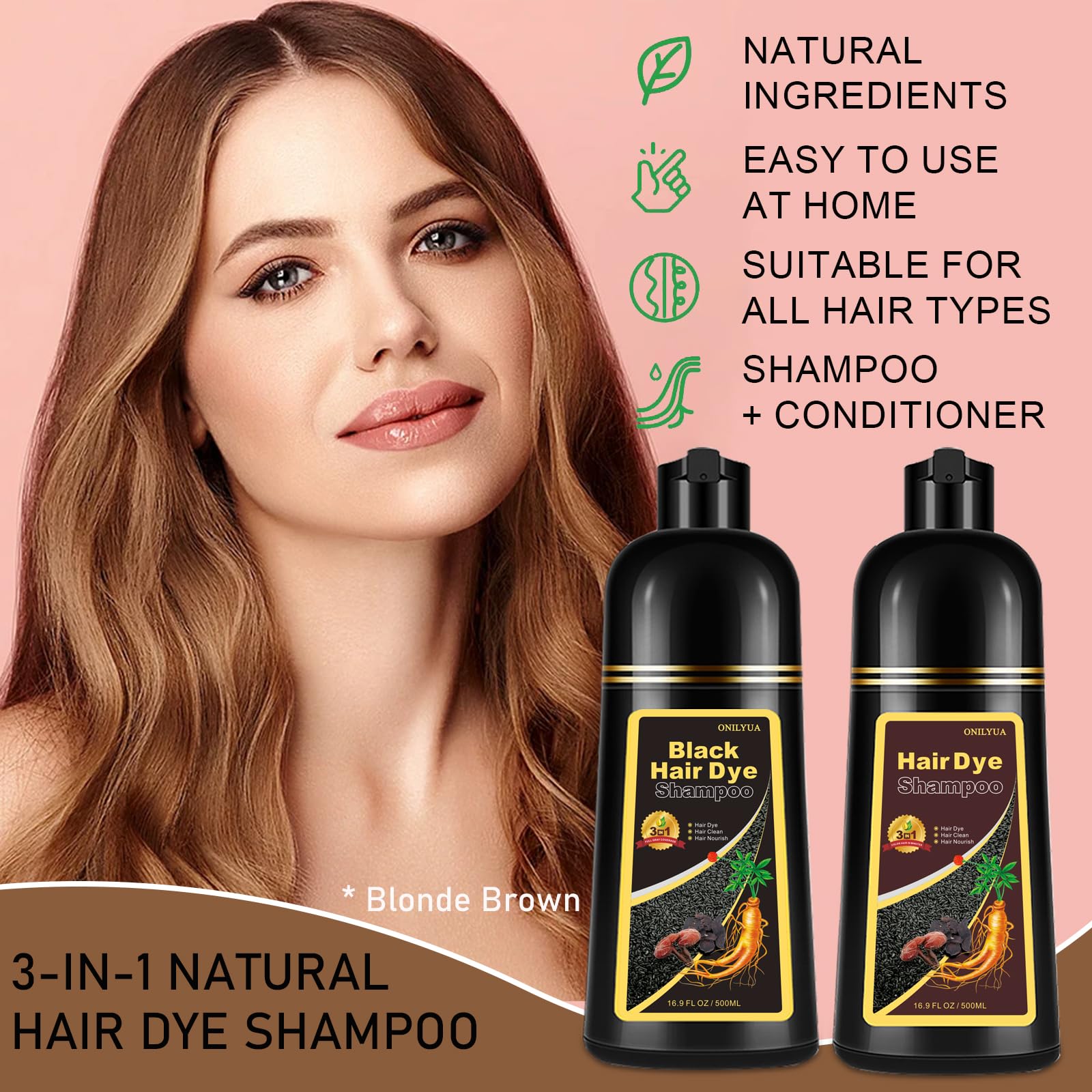 iemokoda Hair Dye Shampoo easy-application: simple 3-step color in minutes at home