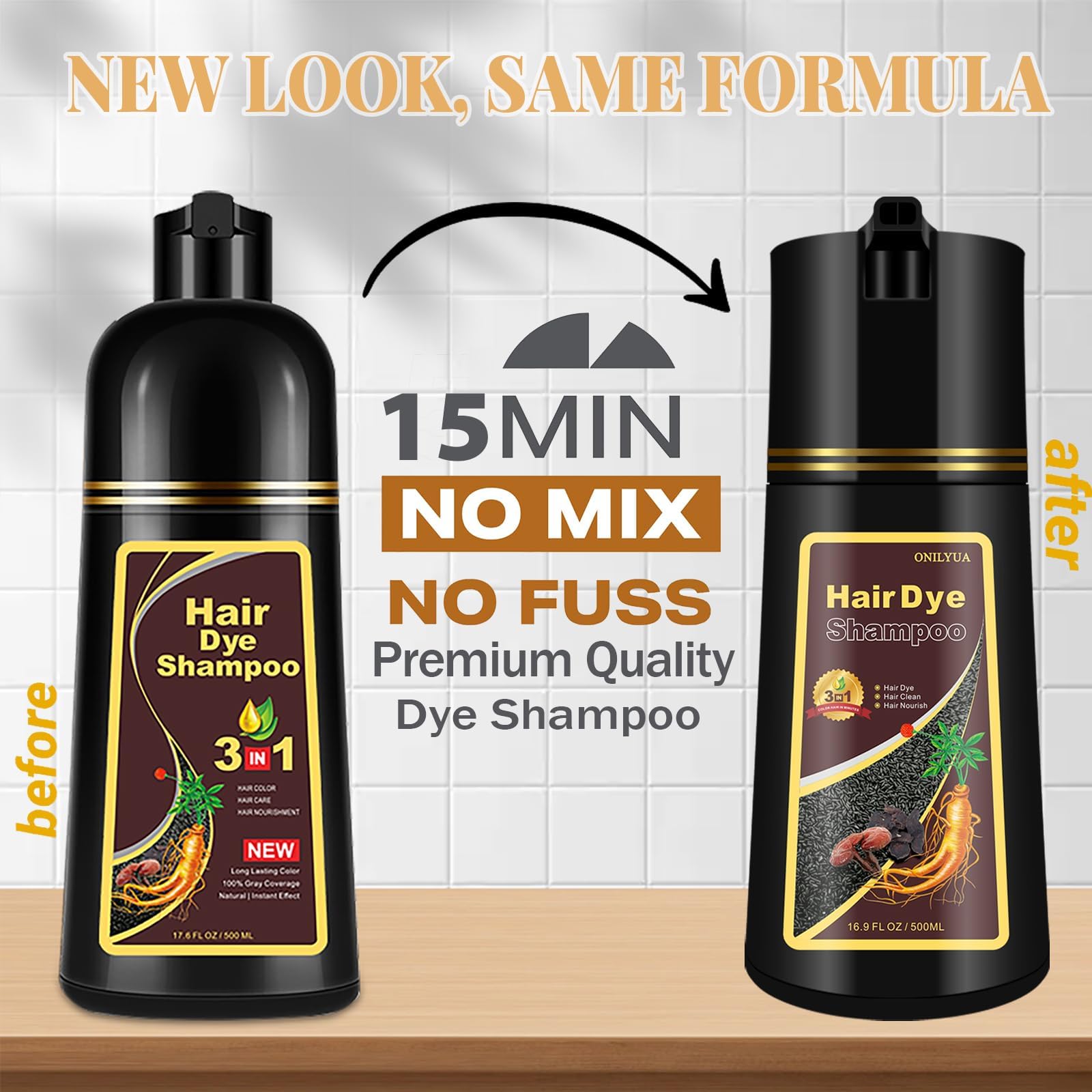 iemokoda hair dye shampoo glossy finish on styled hair